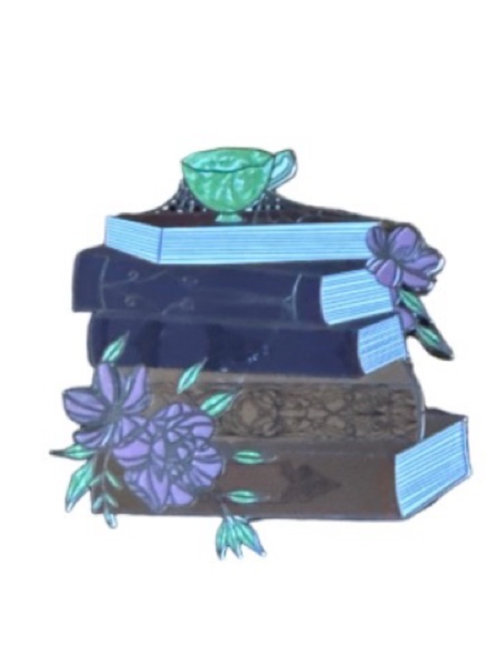Lively ghosts dark academia pin